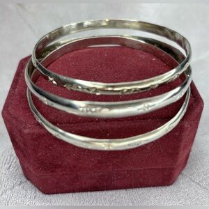 Estate Vintage Native American set of Three (3) bracelets…All Sterling Silver